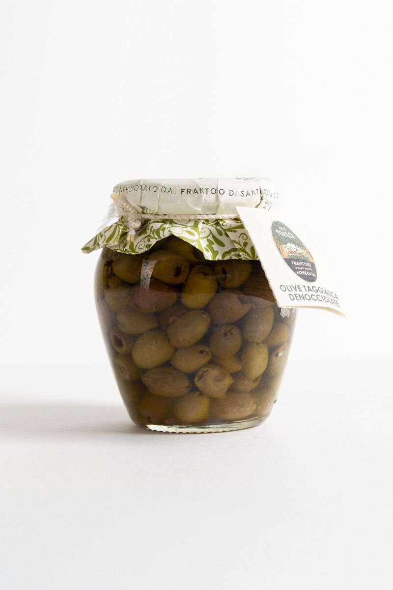 Olive taggiasche denocciolate in olio extra vergine di oliva 250 Grammi