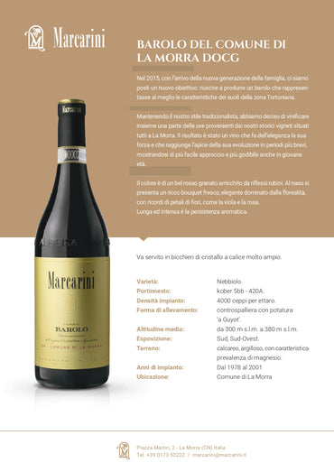 Barolo del Comune di La Morra Docg - Poderi Marcarini
