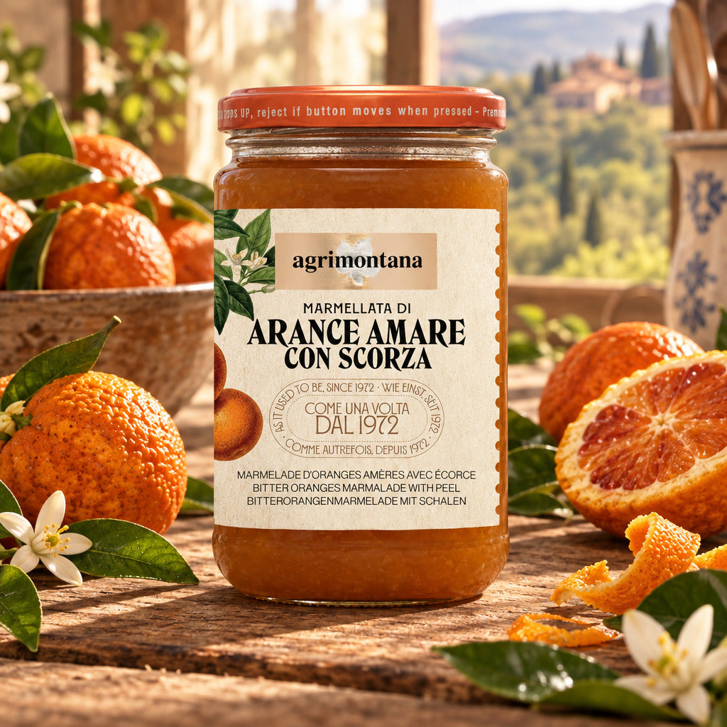 Marmellata extra 1972 di Arance amare con scorza 350 Grammi