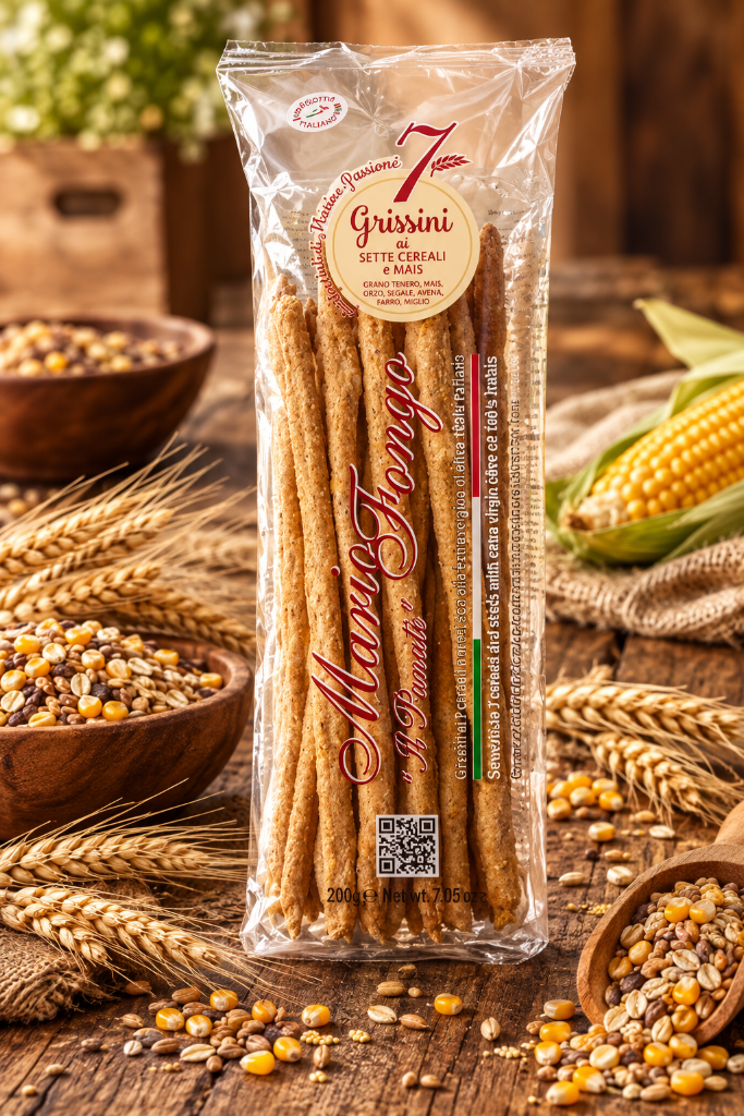 Grissini Stirati a Mano ai 7 Cereali 200 Grammi