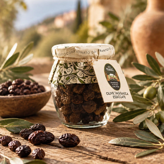 Olive taggiasche snocciolate essiccate 60 Grammi