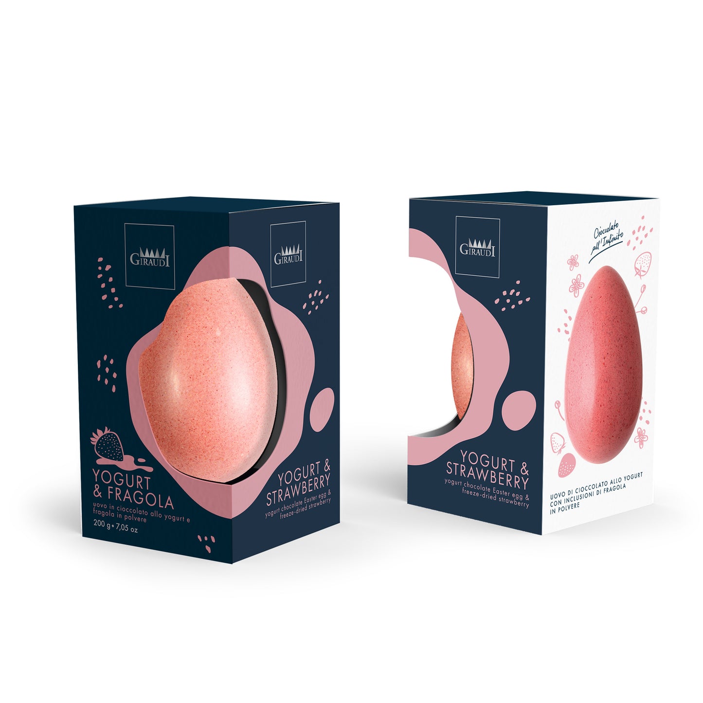 Uovo di Pasqua “Yogurt e Fragola” in cofanetto 200 Grammi