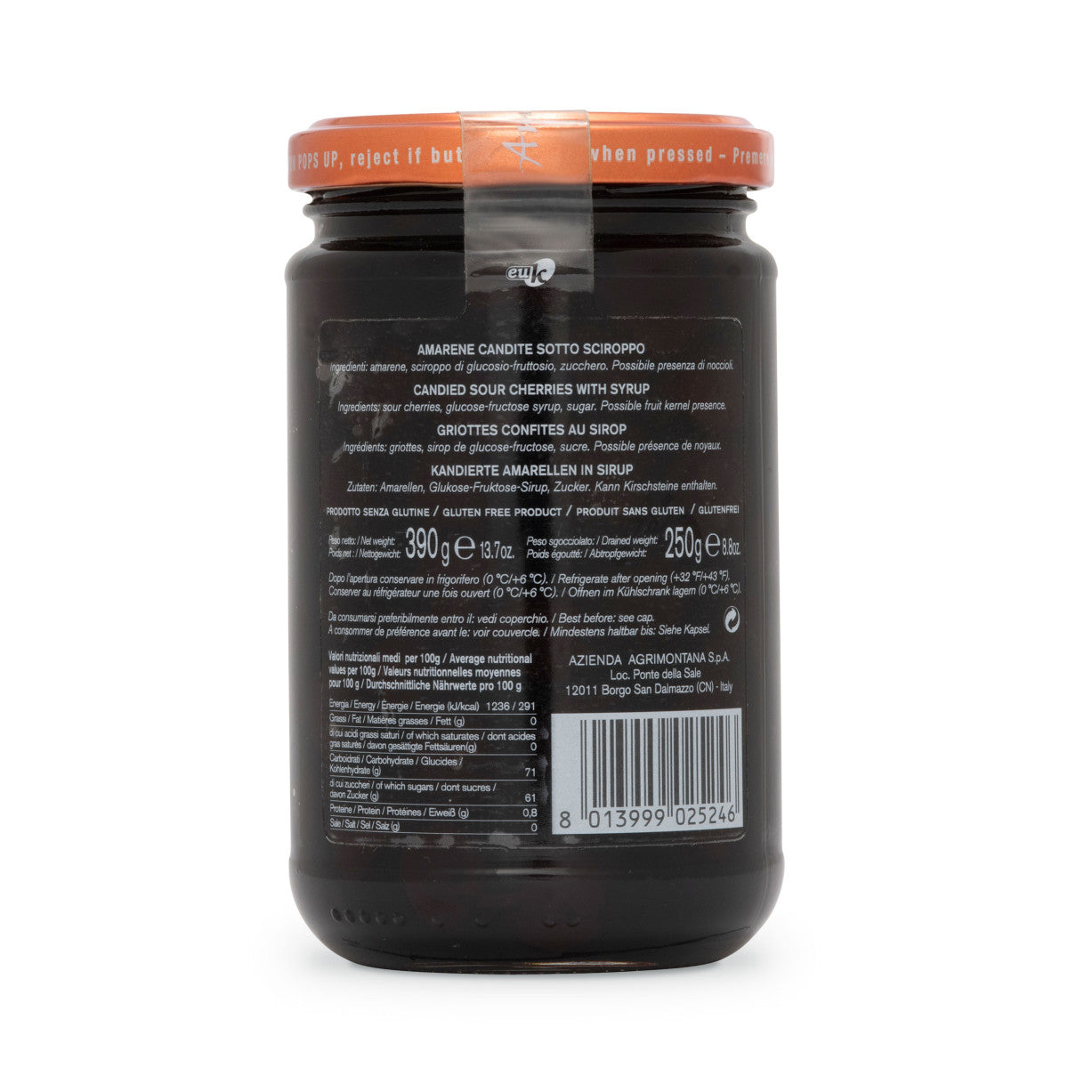 Amarene candite sotto sciroppo 390 Grammi