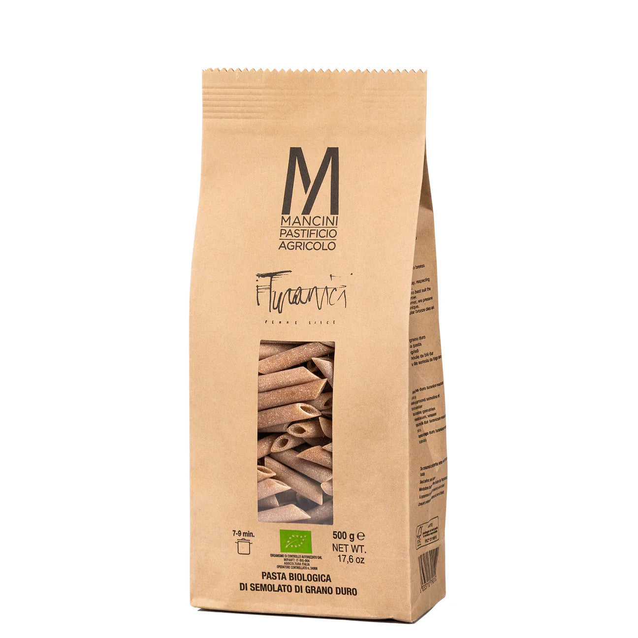 Pasta Mancini Grani Turanici Penne Lisce 500 Grammi