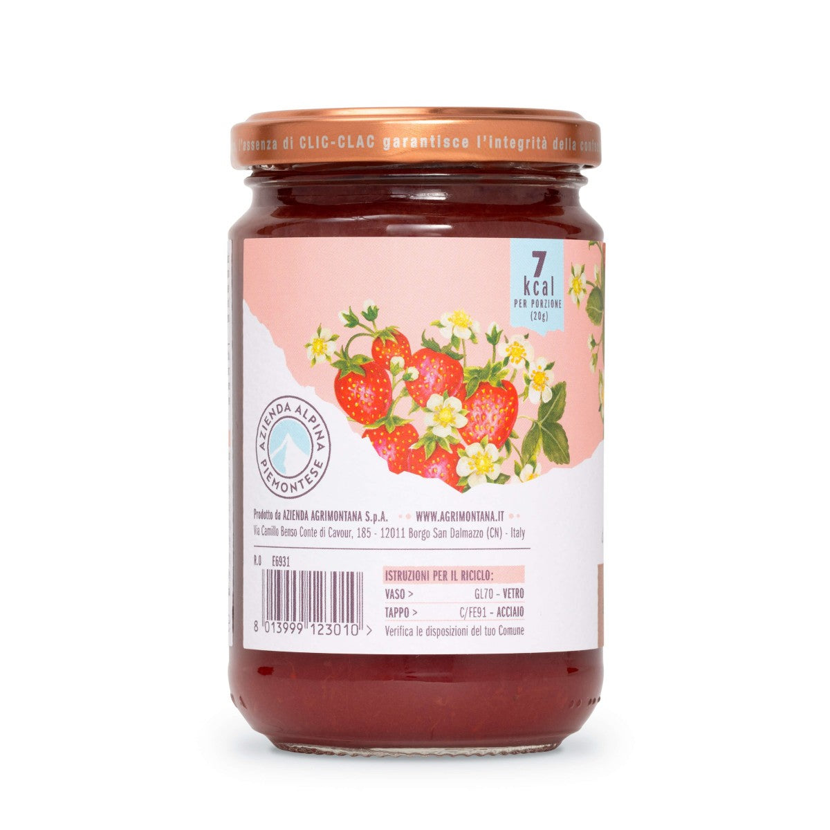 Confettura di Fragole "Zero Zuccheri" 290 Grammi