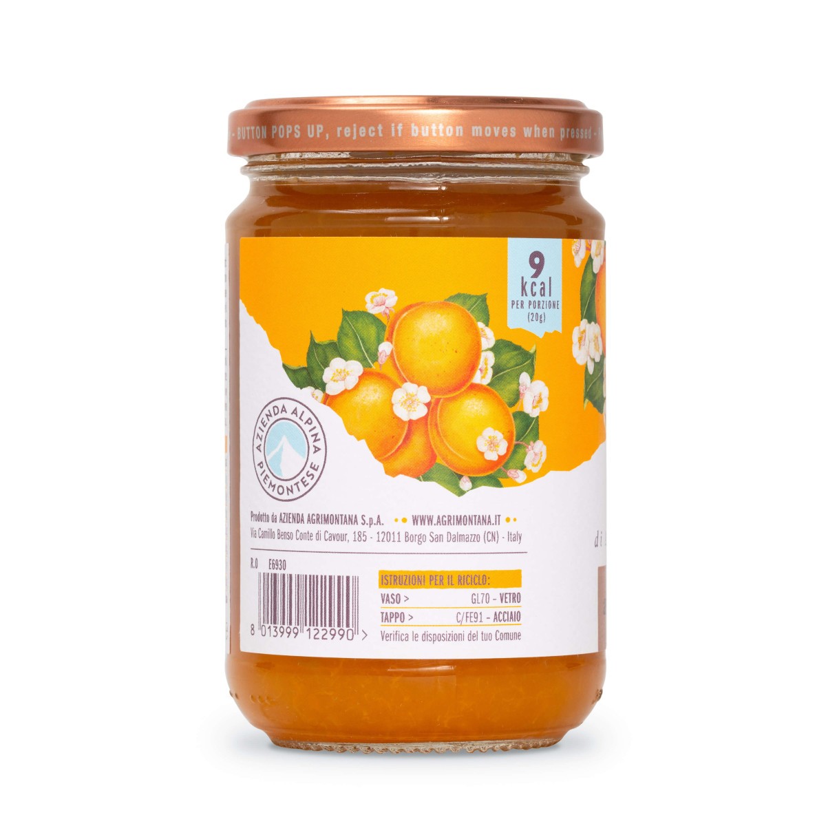 Confettura di Albicocche  "Zero Zuccheri" 290 Grammi