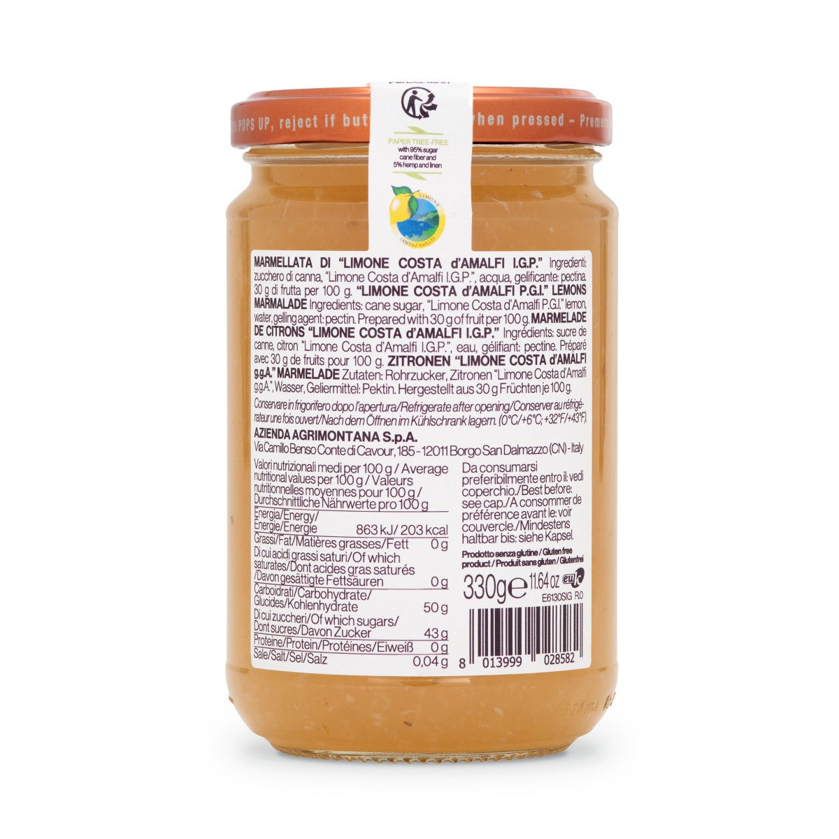 Confettura Limone Costa d'Amalfi I.G.P. 330 Grammi