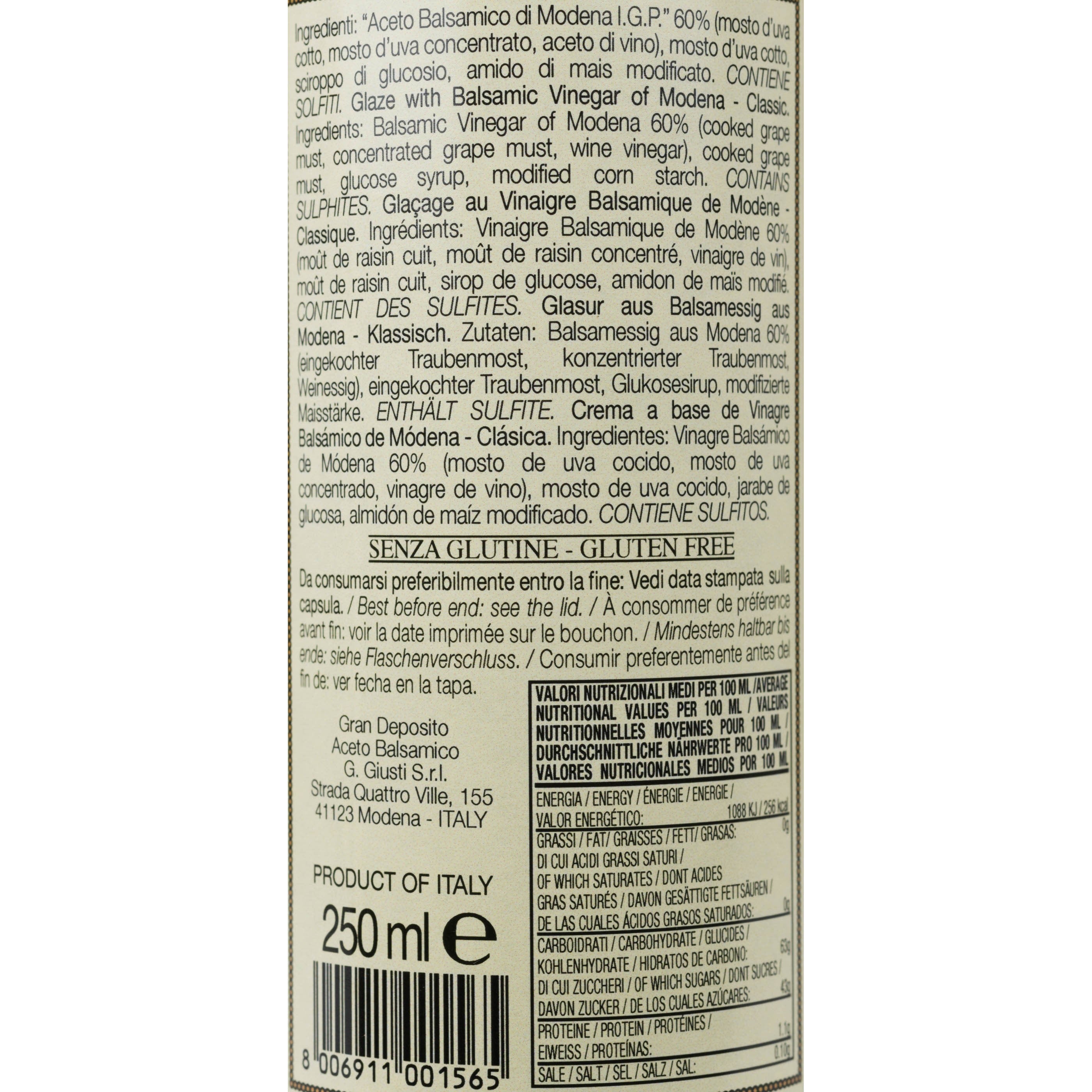 Crema a Base di Aceto Balsamico di Modena IGP 100ml