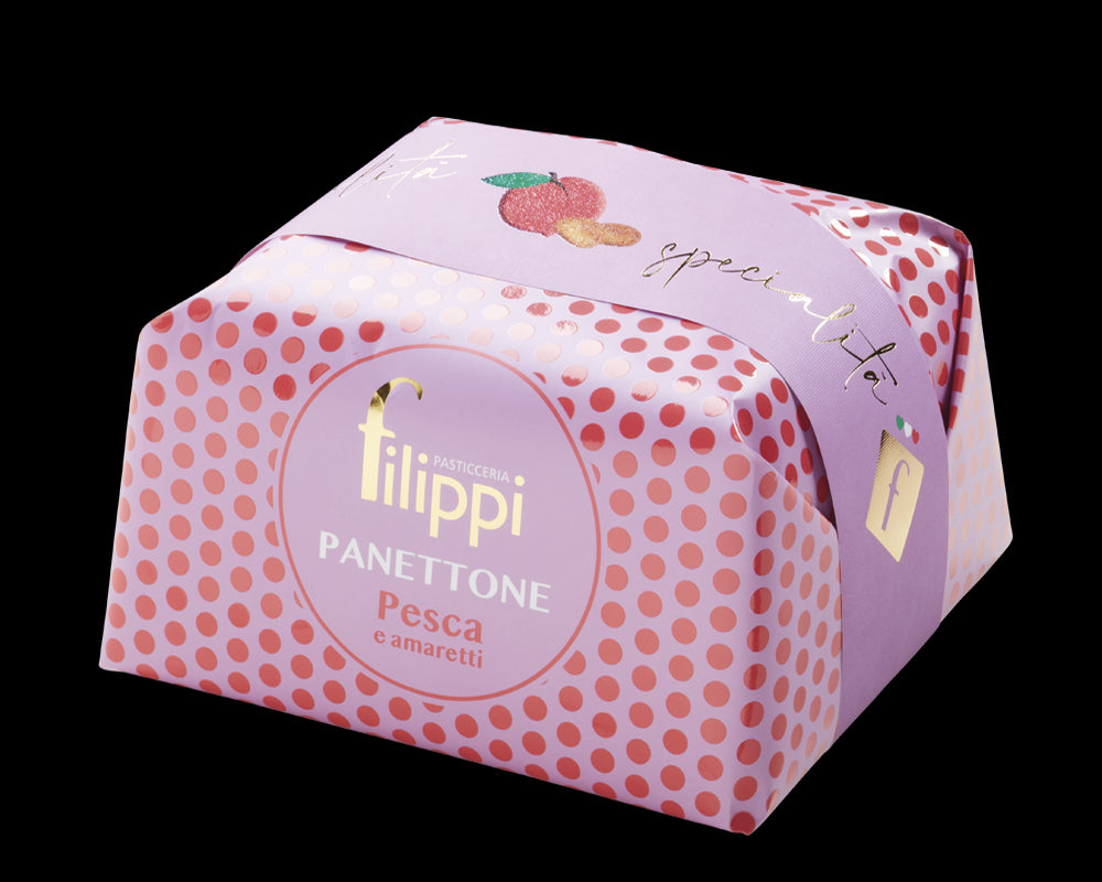 Panettone Pesche e Amaretti 500 Grammi