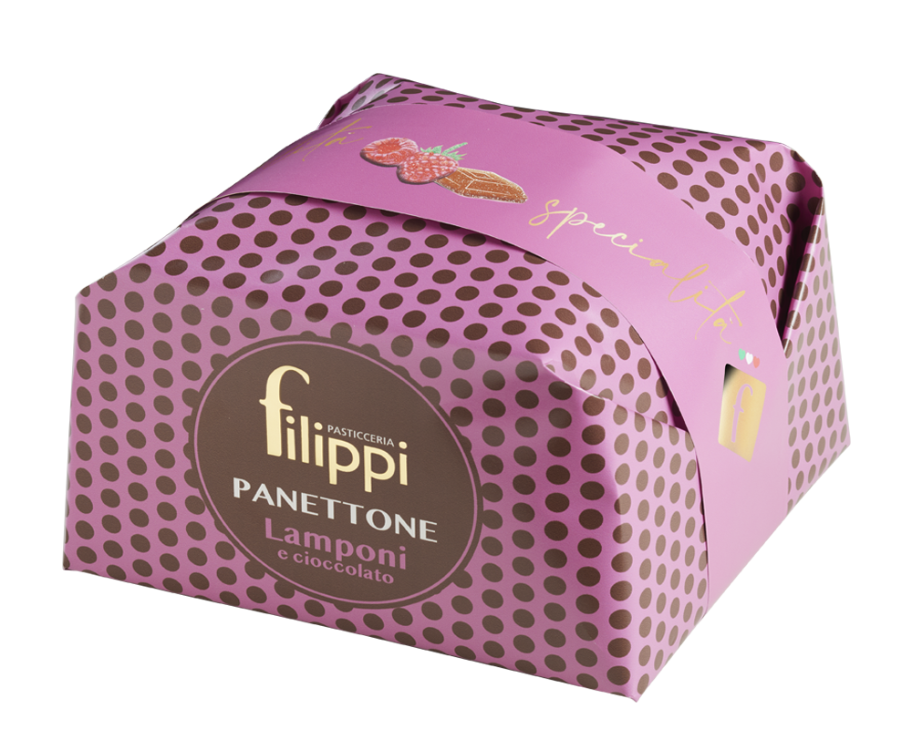 Panettone Lamponi e Cioccolato 500 Grammi