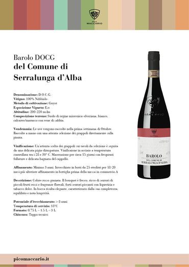 Barolo del Comune di Serralunga d'Alba Docg - Pico Maccario
