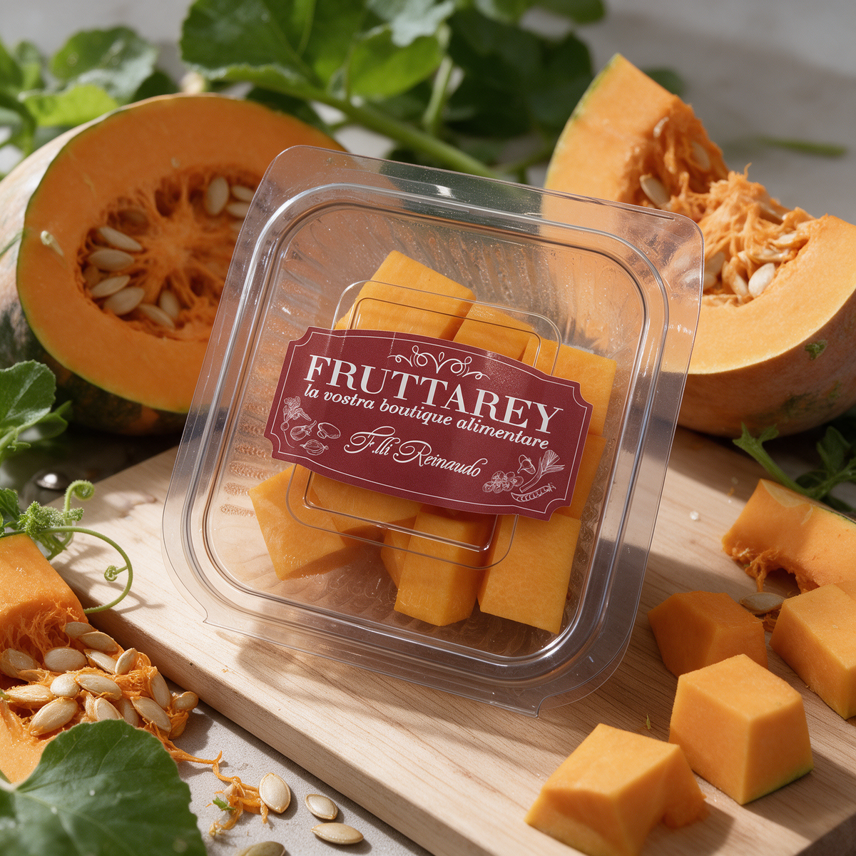 Zucca pulita e tagliata - vaschetta piccola