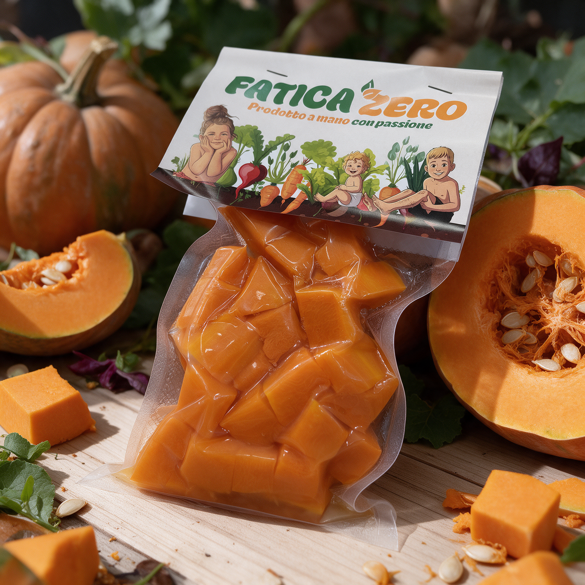 Zucca cotta a bassa temperatura