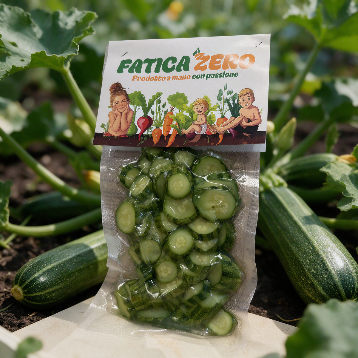 Zucchine cotte a bassa temperatura