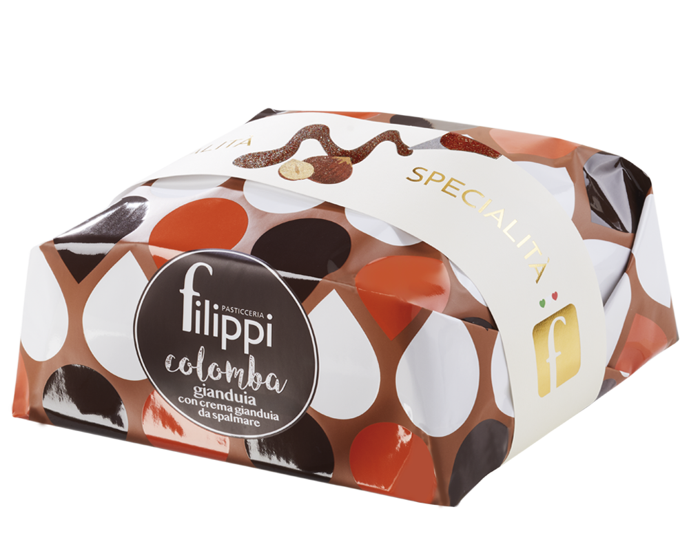 Colomba Gianduja e Arance con crema da spalmare 750 Grammi